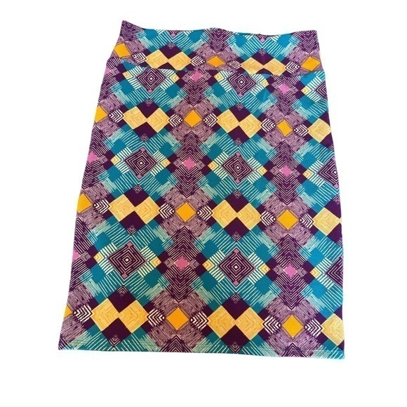 LuLaRoe Dresses & Skirts - Lularoe Purple Teal Cassie Pencil Shirt Size XL EUC #1832